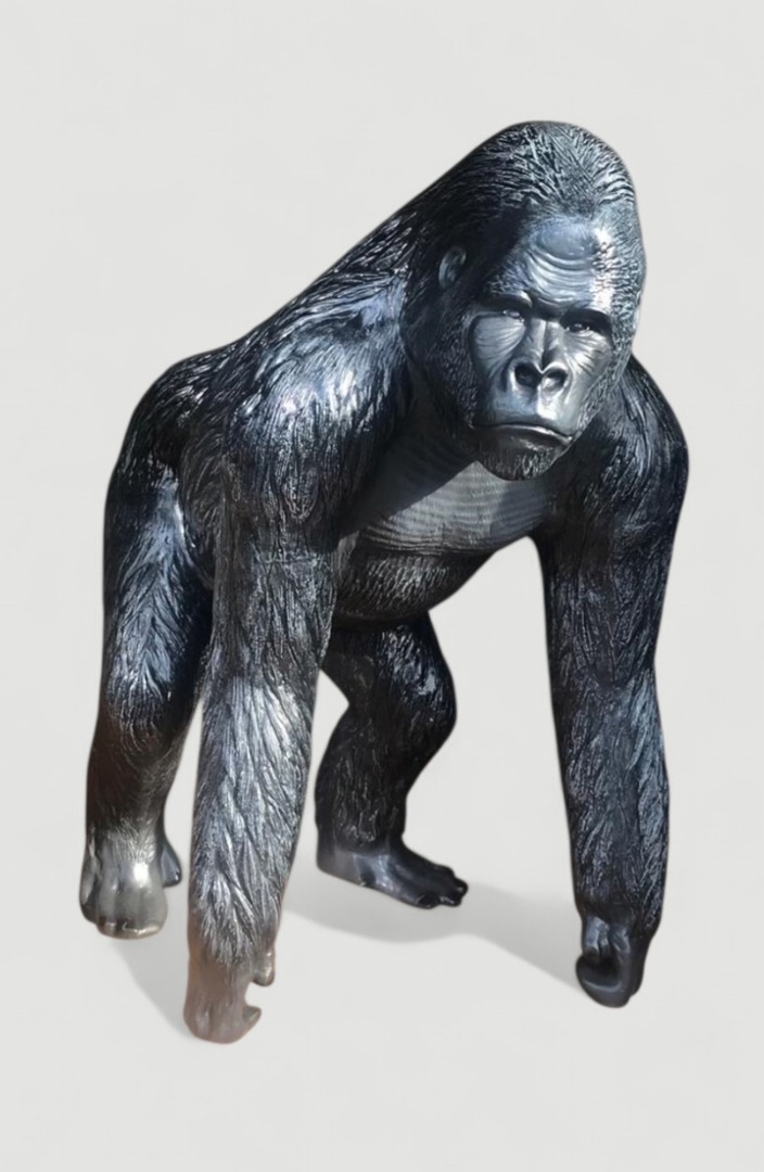 Lebensgroßer Gorilla Garten Deko Figur Deko Skulptur deko Statue bei Garten-Fantasy