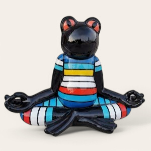 Frosch Yoga Sitzend Design Deko Figur H 48 cm 1 Frosch garten Dekoration bei shop.garten-fantasy.de