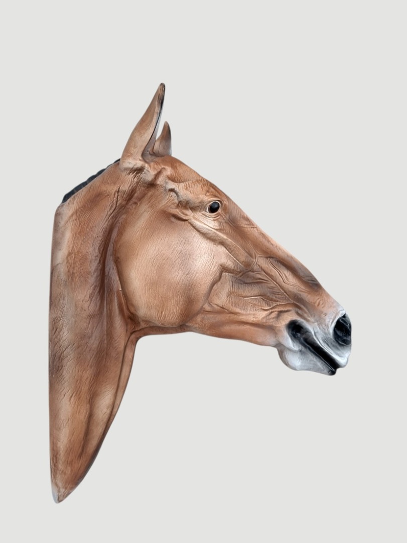 Pferdekopf Wanddeko. Kein Springbrunnen.