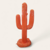 Designer Skulptur Kaktus Orange, 185 cm: Wetterbeständige Gartendeko. Großer, orangefarbener Kaktus für den Garten.