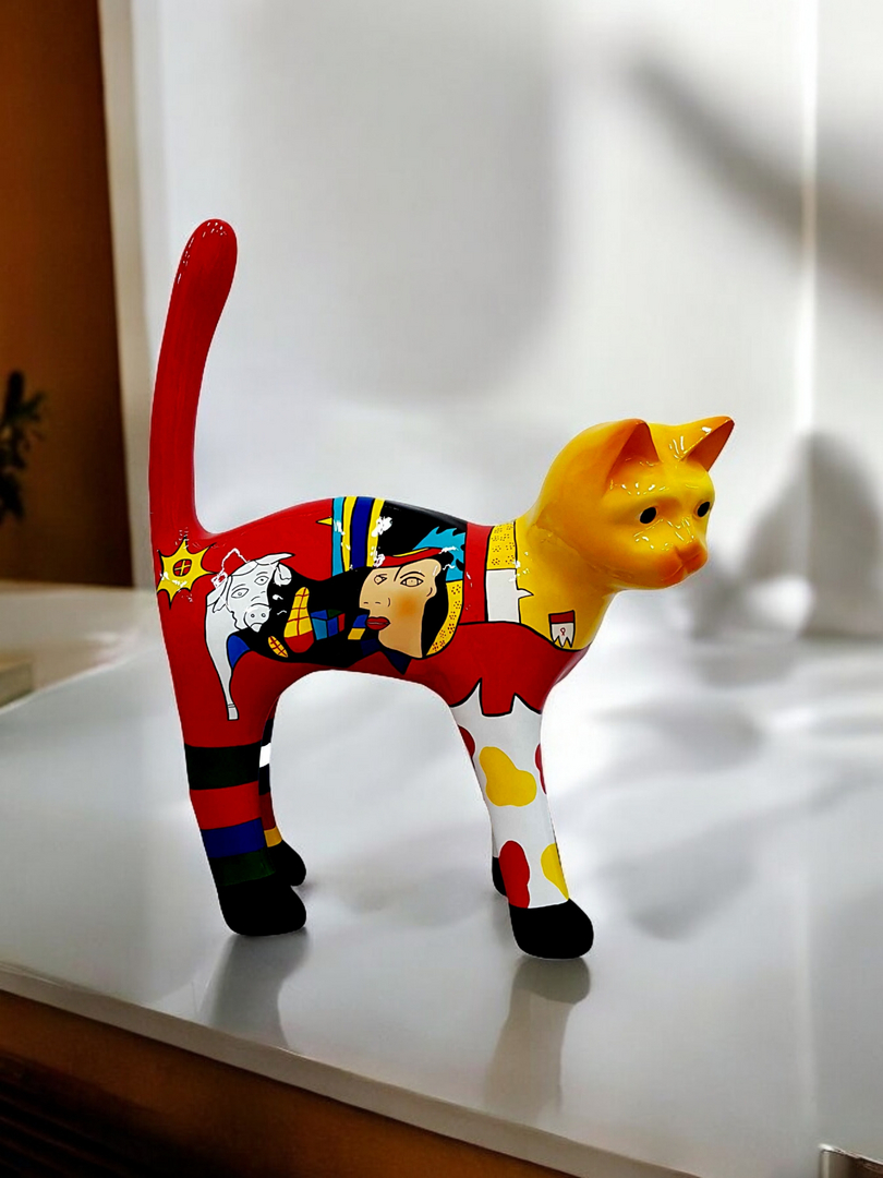 Katze Katze haus und garten deko figur-shop.garten-fantasy.de