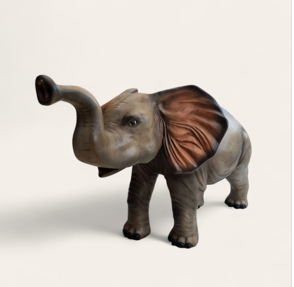 Lebensgroßer Elefant haus und garten deko Figur Skulptur Statue bei garten-fantasy