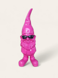 Zwerg mit Brille Bunte Figur aus Kunstharz 40 cm Garten Deko Figure