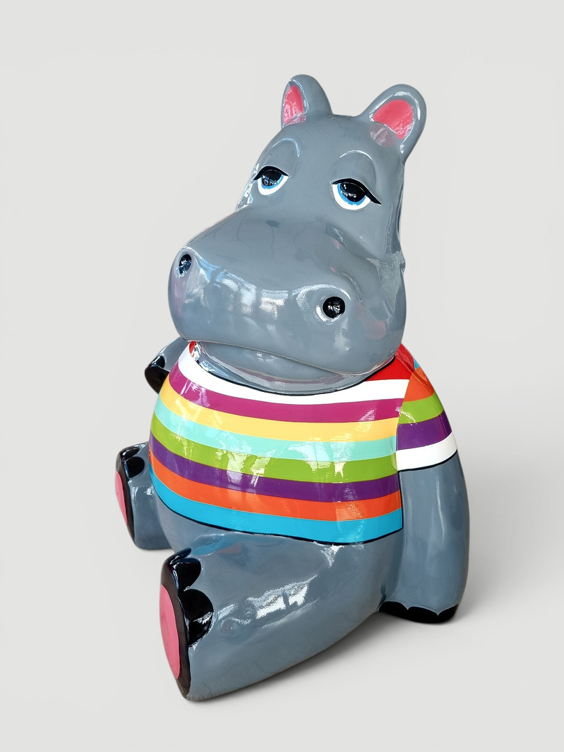 Bunte, lackierte Chihuahua-Figur, erhältlich bis 175 cm