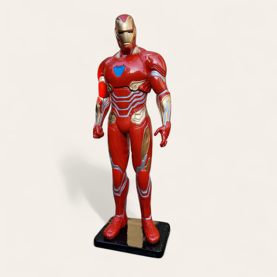 Große Deko Figur Filmheld Wohnzimmer Jungendzimmer Deko Skulptur 83 cm 1 Große Iron man deko Figur bei garten-fantasy