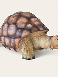 Eine große, dekorative Schildkröte.