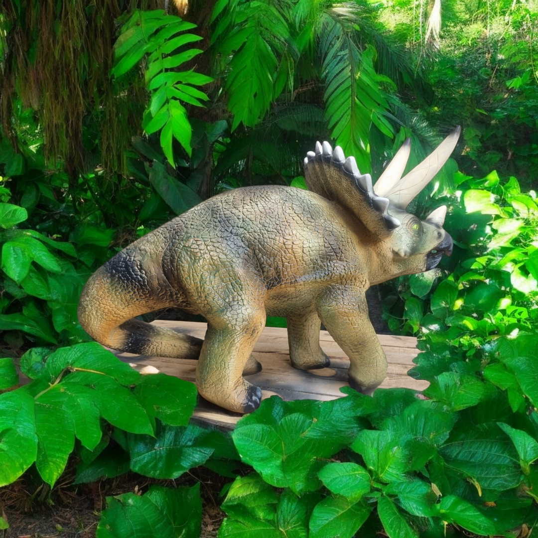 Triceratops grandi decorazioni da giardino con dinosauri -shop.garten-fantasy.de
