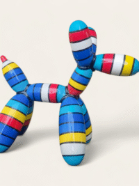 Handbemalte Deko Figur Ballon Hund, gestreift, bis 100 cm erhältlich.