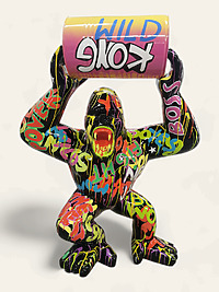 Große Gorilla mit Fass bis 250 cm Groß bei shop.garten-fantasy.de