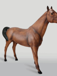 Pferd Lebensgrosse Skulptur XXL Deko Figur-XXL Tierfigur-Garten Dekoration