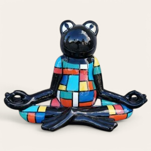 Deko Figur Frosch Yoga Sitzend Handbemalt 65 cm Groß bei Garten-Fantasy 1 Deko Figur Frosch Haus und Garten Design Dekoration-shop.garten-fantasy.de