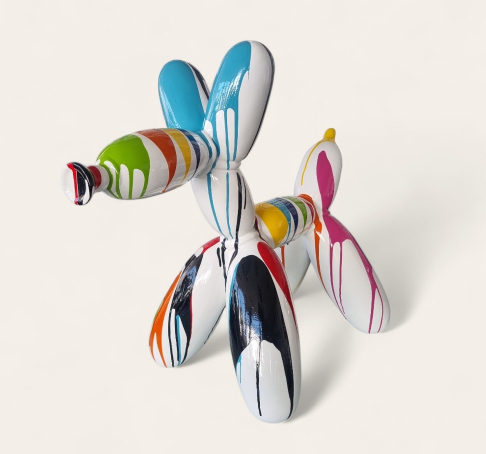 Designer Ballon Hund mit Kunstbemalung Bis 100 cm erhältlich 1 Ballon Hund Ballono Dogge Deko Figur bei shop.garten-fantsy.de