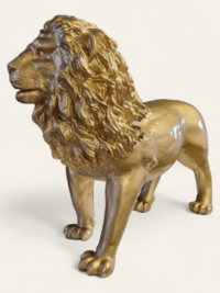 Goldene Löwe große Deko Design bei garten-fantasy