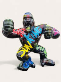 Große Gorilla Graffiti XXL Deko Figur Für Haus und Garten aus Hochwertige GFK bei Shop.garten-fantasy.de