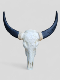 Bullenschädel Geweih Tierische wand dekoration für Haus garten wohnzimmer und Jungenzimmer deko figuren bei shop.garten-fantasy.de