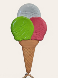 Eis Werbung Softeis Eistüte Eisdiele Eiswaffel Eis Figur Werbefigur Kugel Eis 1.70cm