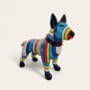 Bullterrier Bunte design Deko figur bei shop.garten-fantasy.de