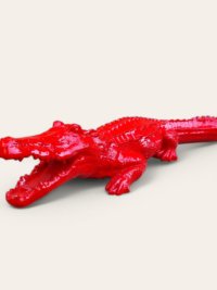 Rotes Krokodil XXL Tierische Deko Design 68 cm