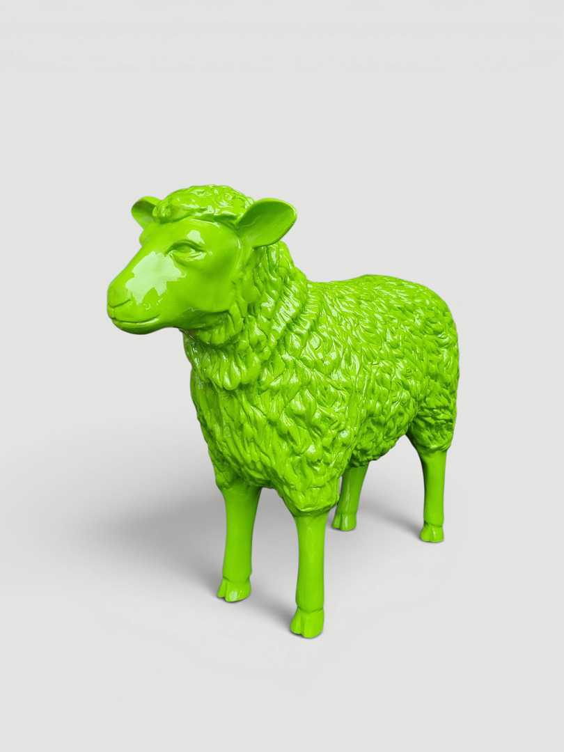 Grüne Schildkröte Gartendekoration, lebensgroße XXL-Figur aus Kunstharz, 69 cm.