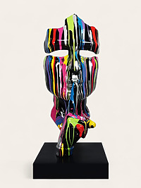 gesicht haus und gartenfigur