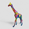 XXLL Giraffe bunt Handbemalt bei shop.garten-fantasy